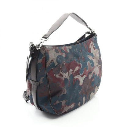 Dior Shoulder Bag Christian Dior X Peter Doig Saddle Navy Brown Canvas Leather