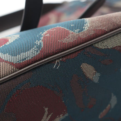 Dior Shoulder Bag Christian Dior X Peter Doig Saddle Navy Brown Canvas Leather