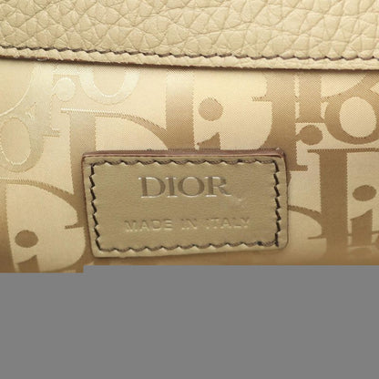 Dior Shoulder Bag Gallop Mini Beige Leather Gallop Shoulder Bag Women's Used A