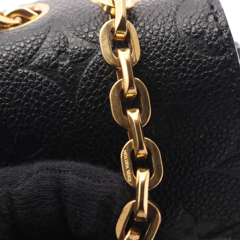 Louis Vuitton Shoulder Bag Malso Noir Black Leather