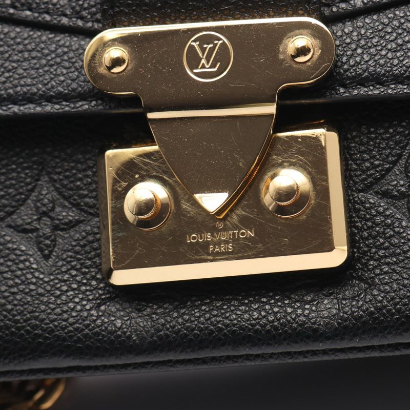 Louis Vuitton Shoulder Bag Malso Noir Black Leather