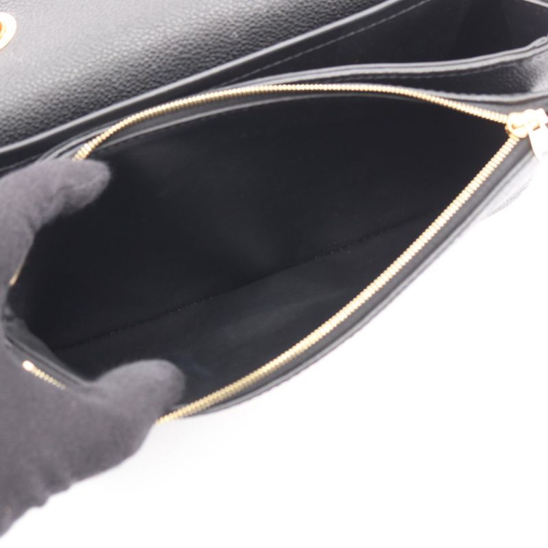 Louis Vuitton Shoulder Bag Malso Noir Black Leather