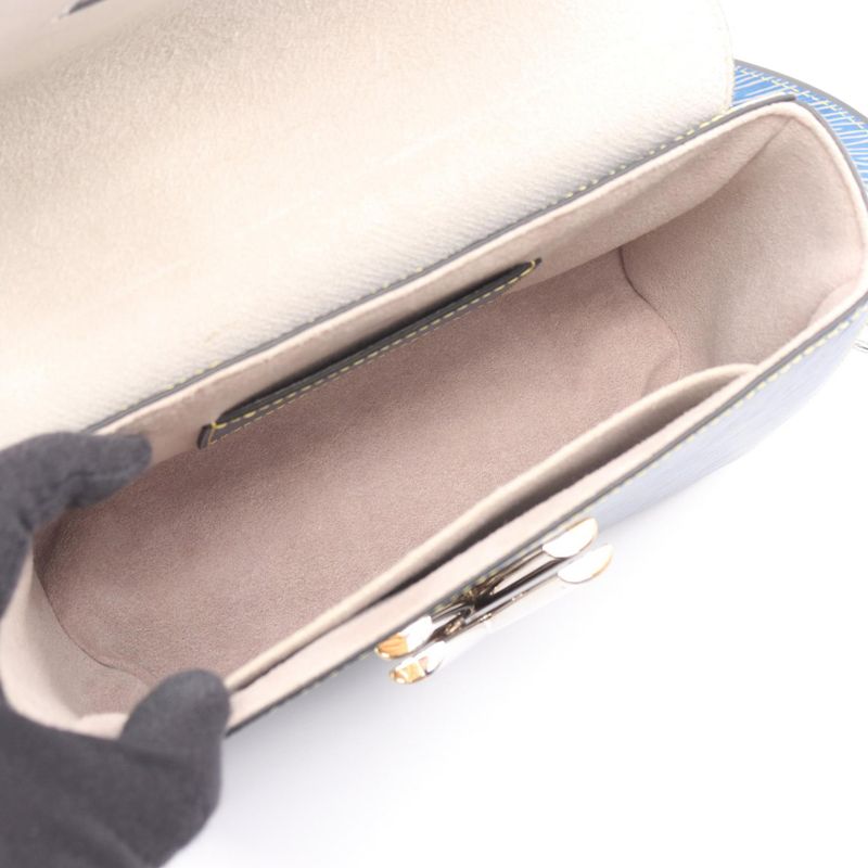 Louis Vuitton Shoulder Bag Twist MM M51065 Denim Light Leather Twist MM Women's