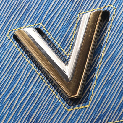 Louis Vuitton Shoulder Bag Twist MM M51065 Denim Light Leather Twist MM Women's