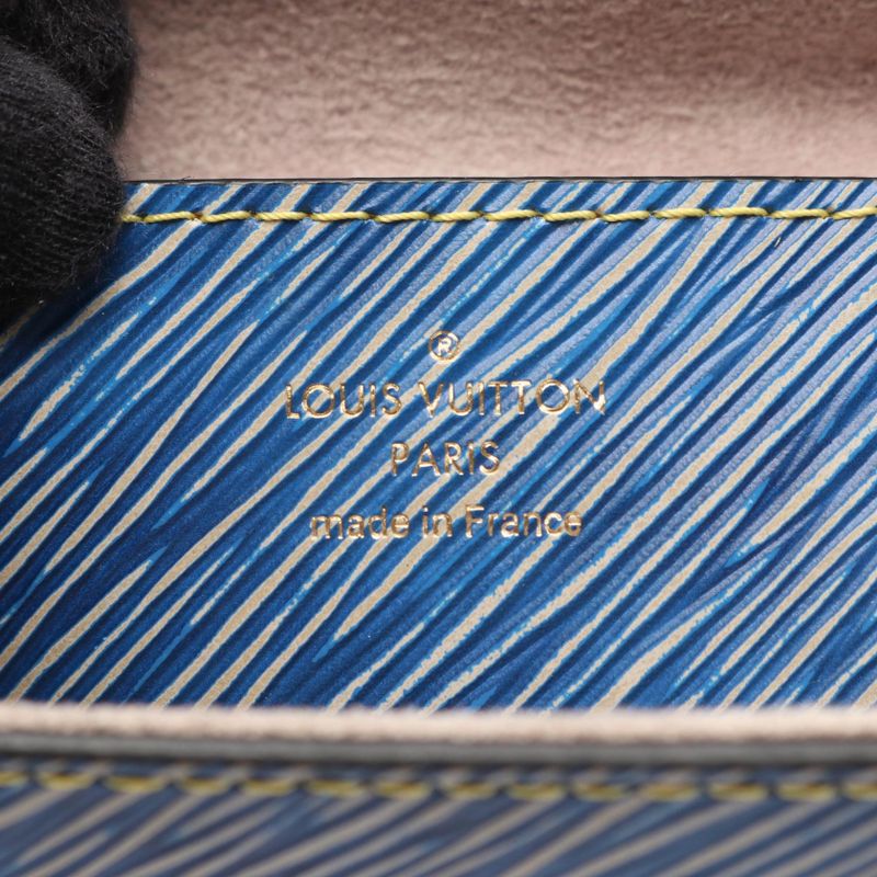 Louis Vuitton Shoulder Bag Twist MM M51065 Denim Light Leather Twist MM Women's