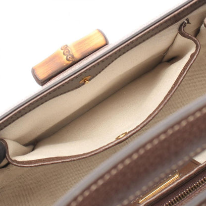 Gucci Handbag Music IS MINE Bamboo 681173 Dark Brown Multi Canvas Leather