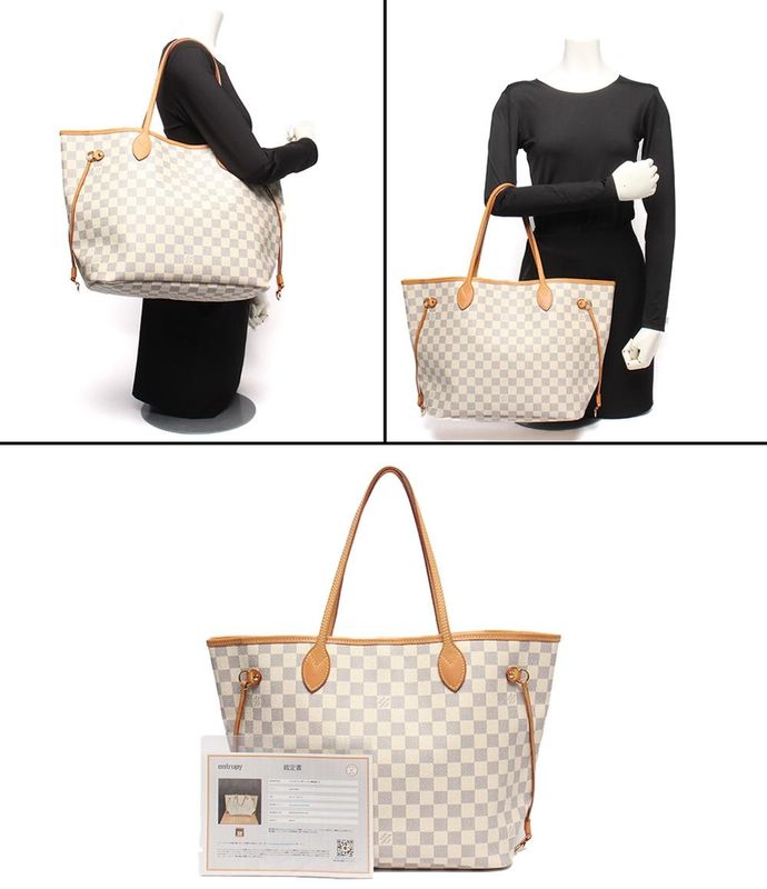 Louis Vuitton Tote Bag Shoulder Bag Shoulder Neverfull MM Damier Azure N51107