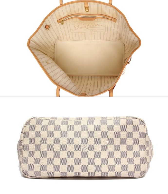 Louis Vuitton Tote Bag Shoulder Bag Shoulder Neverfull MM Damier Azure N51107