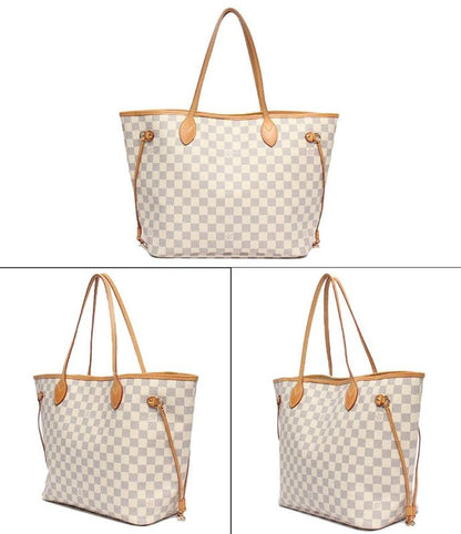 Louis Vuitton Tote Bag Shoulder Bag Shoulder Neverfull MM Damier Azure N51107