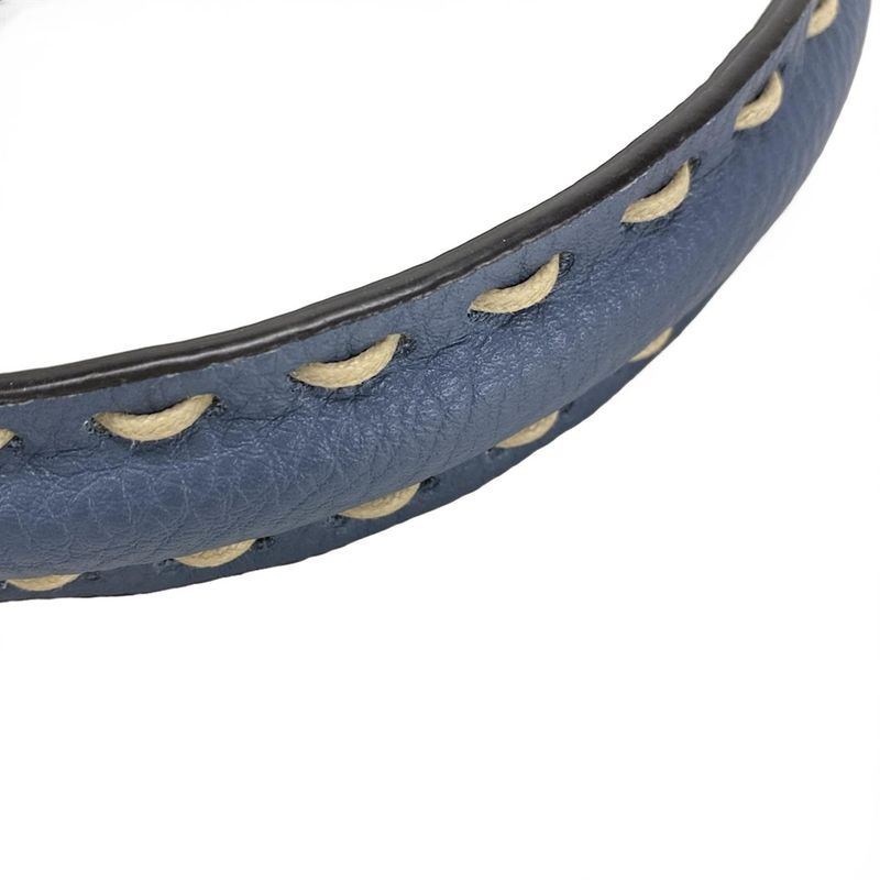 Fendi Handbag Selleria Peekaboo Icy You Medium 8bn321 Ivory X Blue Gray Leather