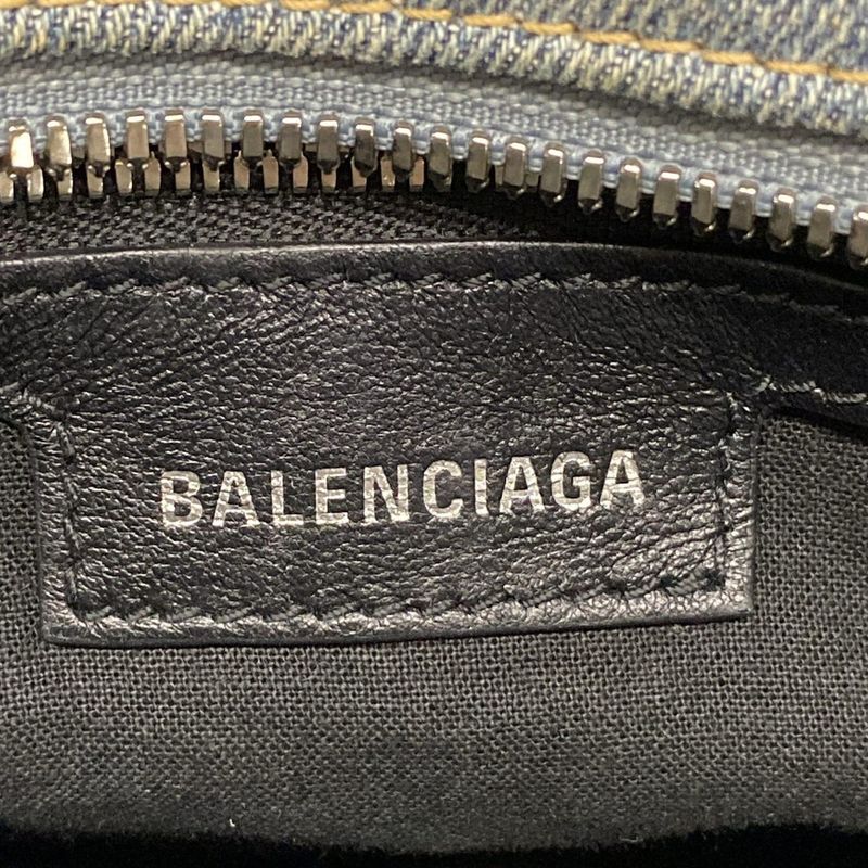 Balenciaga Handbag Neo Kagole XS 700940 Light Blue Denim Distressed Process Ing