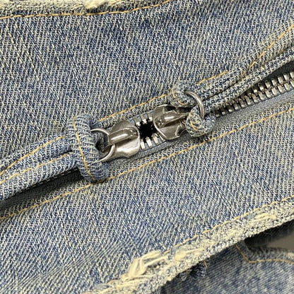 Balenciaga Handbag Neo Kagole XS 700940 Light Blue Denim Distressed Process Ing