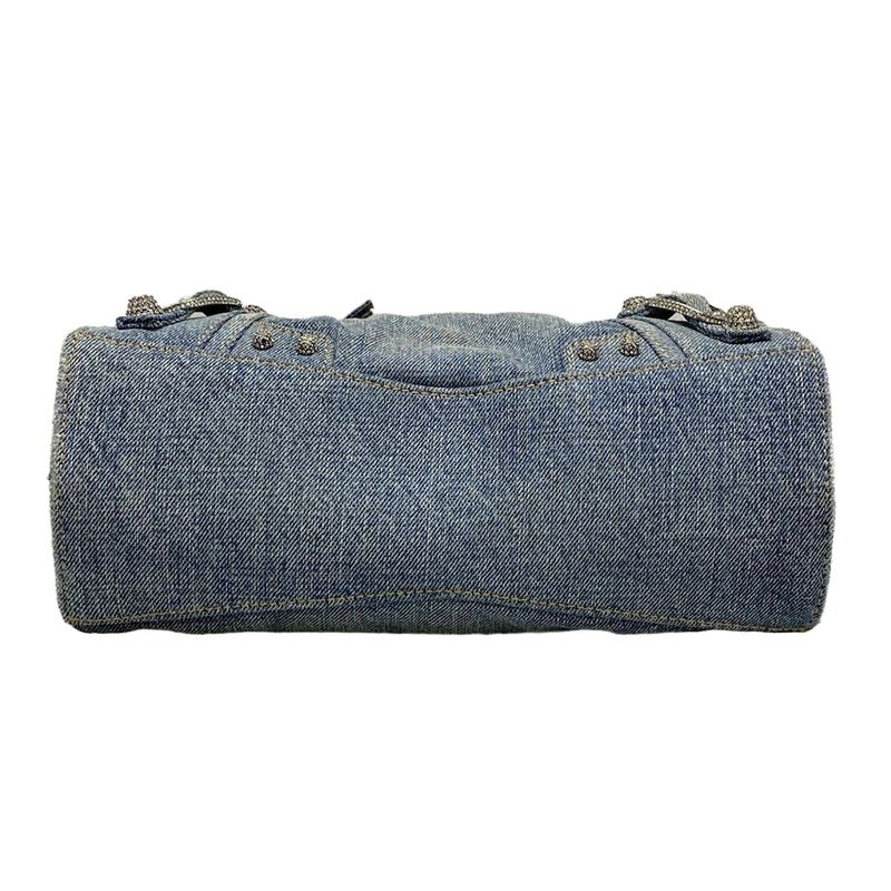 Balenciaga Handbag Neo Kagole XS 700940 Light Blue Denim Distressed Process Ing