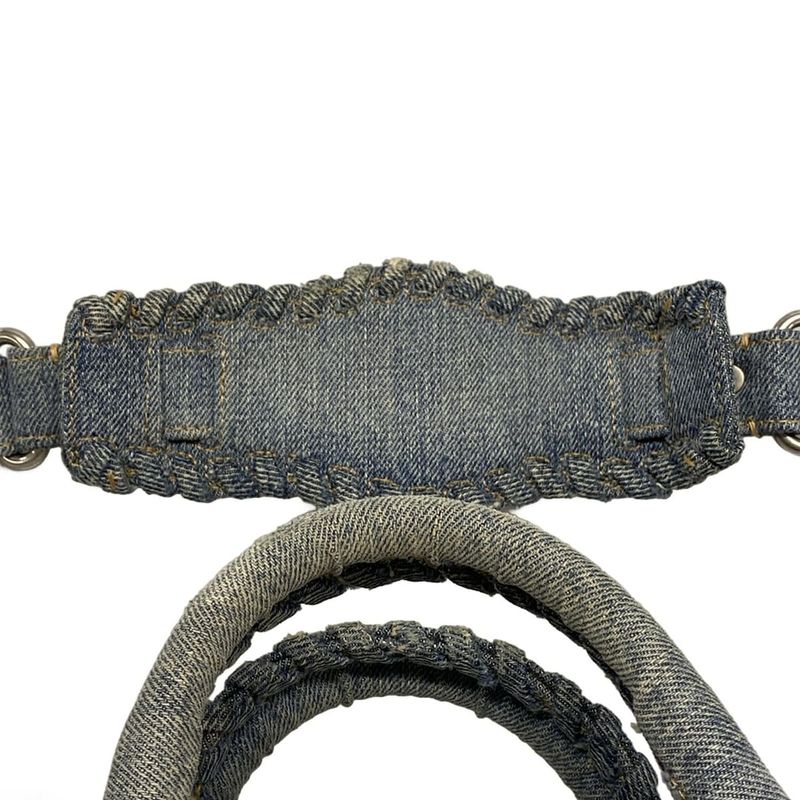 Balenciaga Handbag Neo Kagole XS 700940 Light Blue Denim Distressed Process Ing