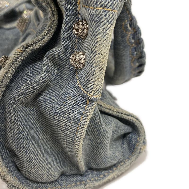 Balenciaga Handbag Neo Kagole XS 700940 Light Blue Denim Distressed Process Ing