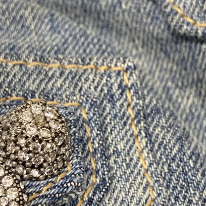 Balenciaga Handbag Neo Kagole XS 700940 Light Blue Denim Distressed Process Ing