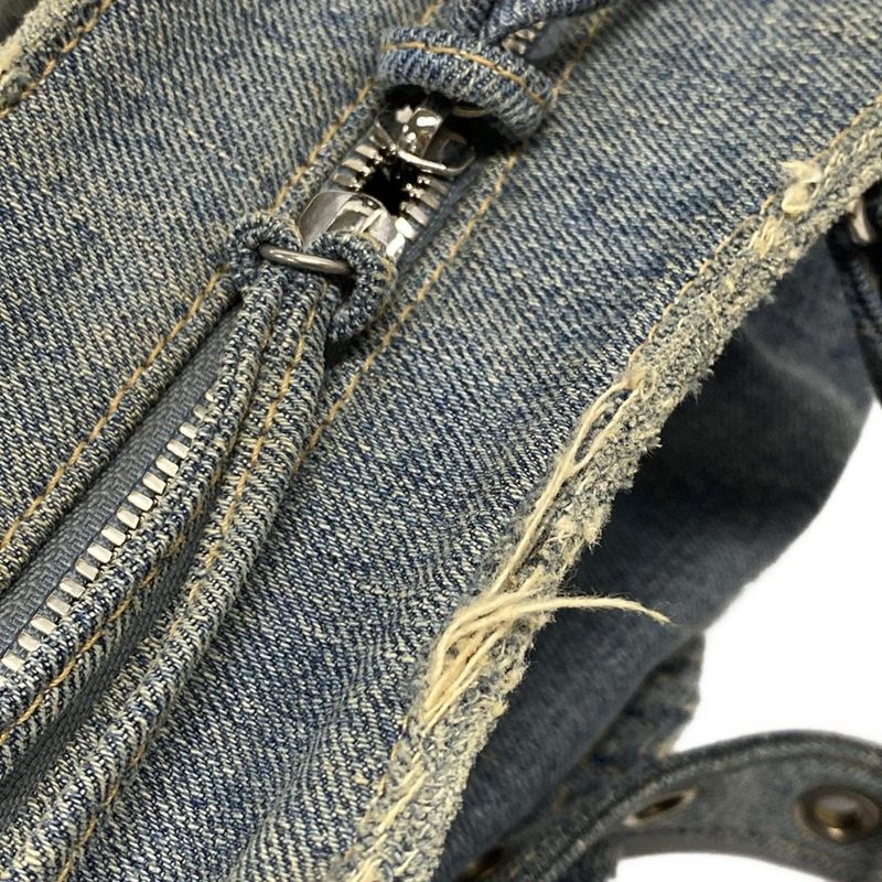 Balenciaga Handbag Neo Kagole XS 700940 Light Blue Denim Distressed Process Ing