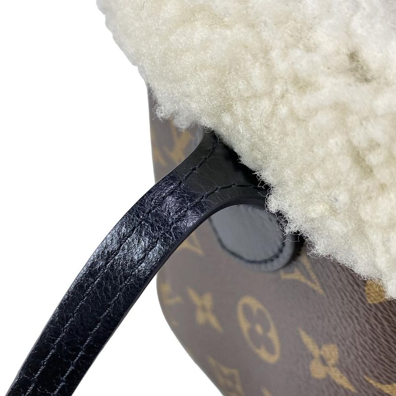 Louis Vuitton Tote Bag Monogram Macassar Neverfull ・inside Out BB M26315 Brown