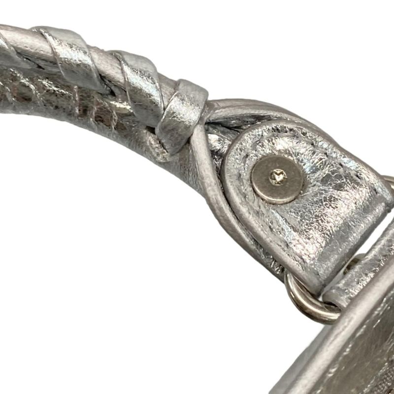 Balenciaga Handbag le City Mini 806395 Silver Leather