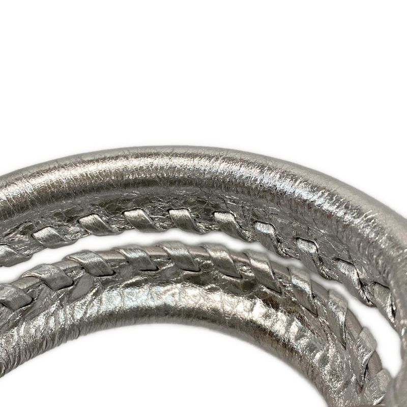 Balenciaga Handbag le City Mini 806395 Silver Leather