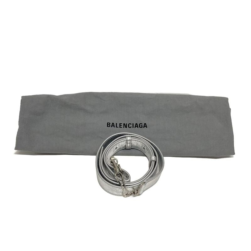 Balenciaga Handbag le City Mini 806395 Silver Leather