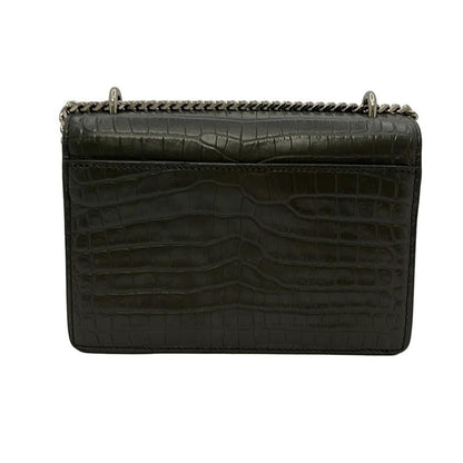 Saint Laurent Paris Wallet Sunset 452157 Gray Chain Wallet\shape Pressed Leather