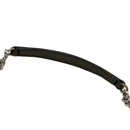 Saint Laurent Paris Wallet Sunset 452157 Gray Chain Wallet\shape Pressed Leather