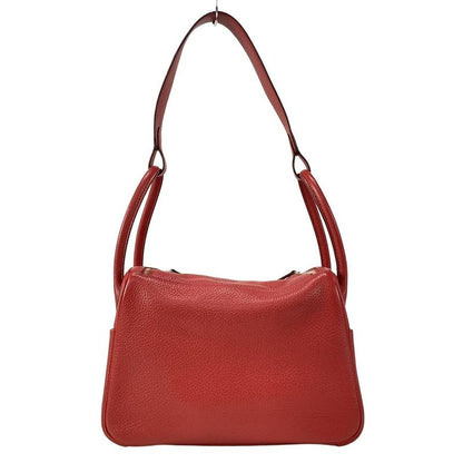 Hermes Handbag Lindy 26 Rouge Cazac Silver Hardware