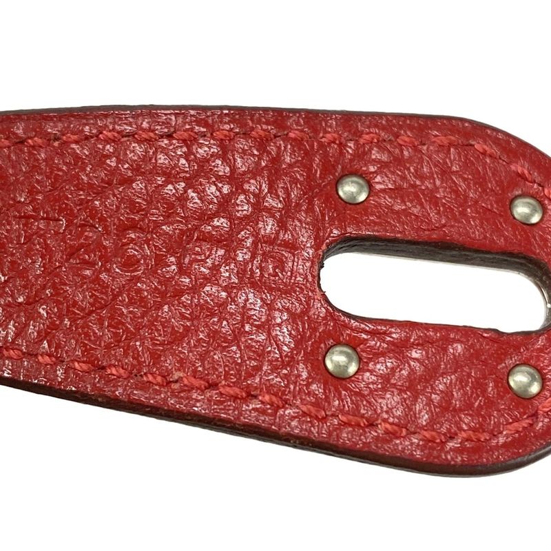 Hermes Handbag Lindy 26 Rouge Cazac Silver Hardware