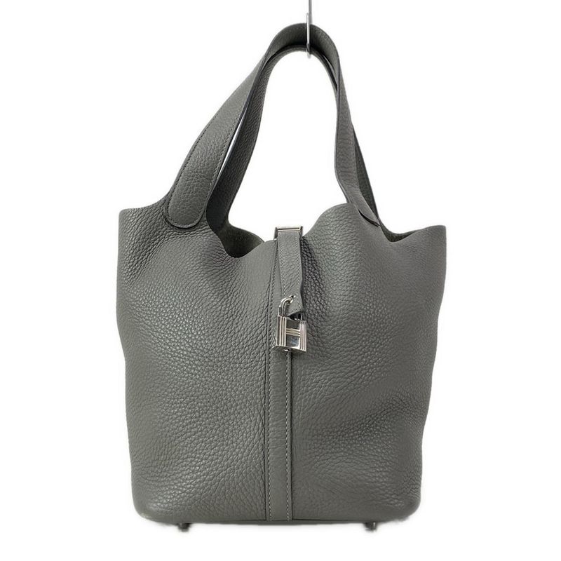 Hermes Handbag Picotan Lock MM 22 Ethane Silver Hardware