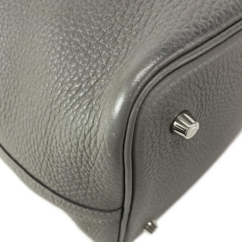 Hermes Handbag Picotan Lock MM 22 Ethane Silver Hardware