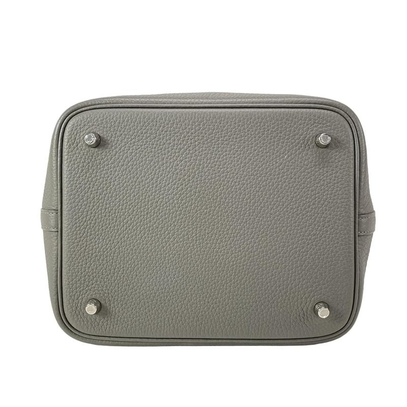 Hermes Handbag Picotan Lock MM 22 Ethane Silver Hardware