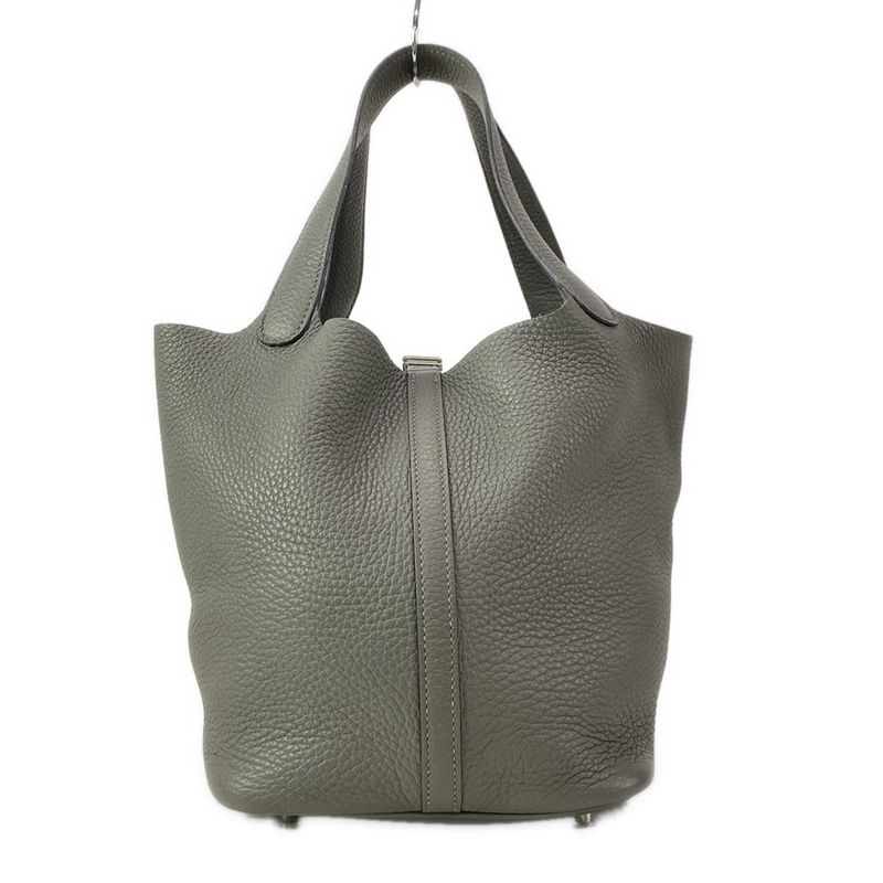 Hermes Handbag Picotan Lock MM 22 Ethane Silver Hardware