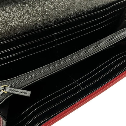 Gucci Long Wallet Ggmarmont 573809 Beige X Black X Red Leather