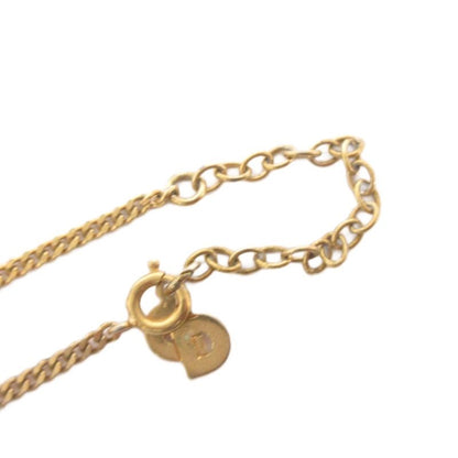 Christian Dior Necklace Pendant CD Logo Gold Color Accessories Aa
