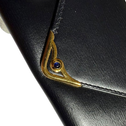 Cartier Sapphire Line Key Case Black Men's Used