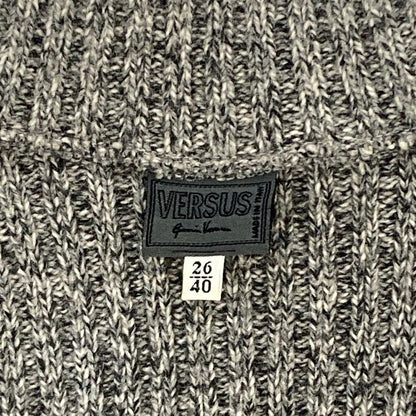 Versace Turtleneck Knit Sweater Size 26 40 Gray Ladies Used