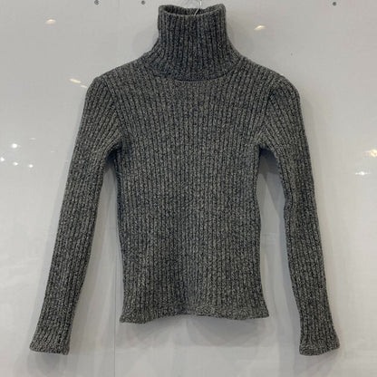 Versace Turtleneck Knit Sweater Size 26 40 Gray Ladies Used
