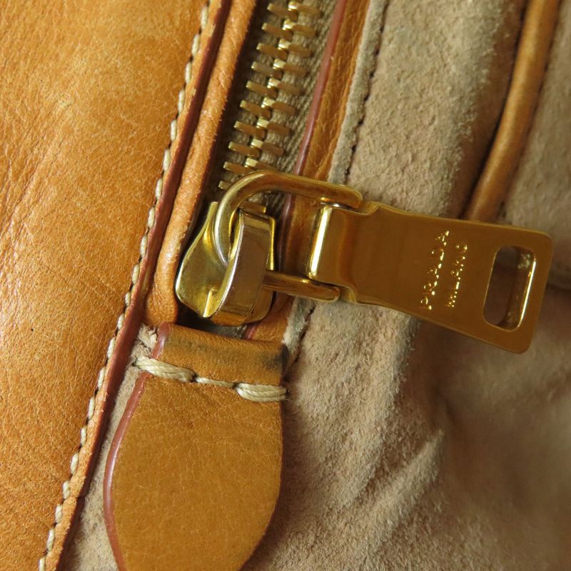 Prada Logo Handbag Canvas Ladies