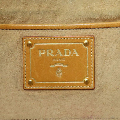 Prada Logo Handbag Canvas Ladies