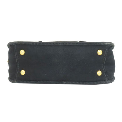 Prada Logo Handbag Canvas Ladies