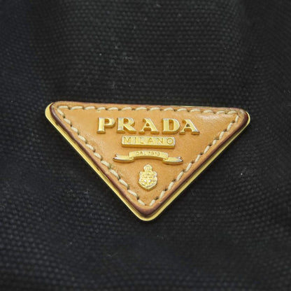 Prada Logo Handbag Canvas Ladies