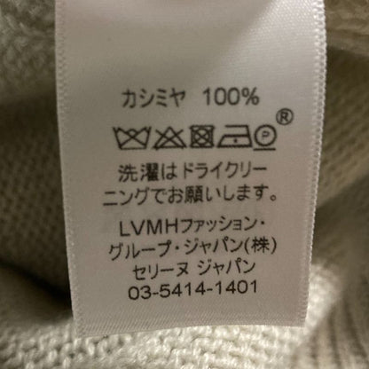 Celine Phoebe Period Triomphe Logo Cashmere Crew Neck Knit Sweater Size S Gray