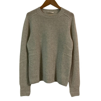 Celine Phoebe Period Triomphe Logo Cashmere Crew Neck Knit Sweater Size S Gray