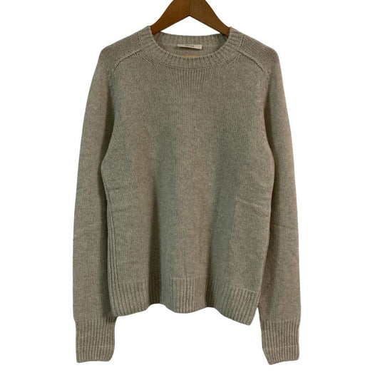 Celine Phoebe Period Triomphe Logo Cashmere Crew Neck Knit Sweater Size S Gray