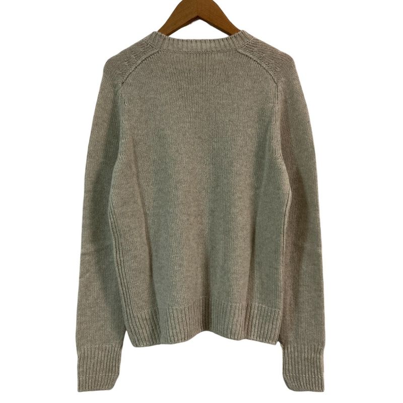 Celine Phoebe Period Triomphe Logo Cashmere Crew Neck Knit Sweater Size S Gray