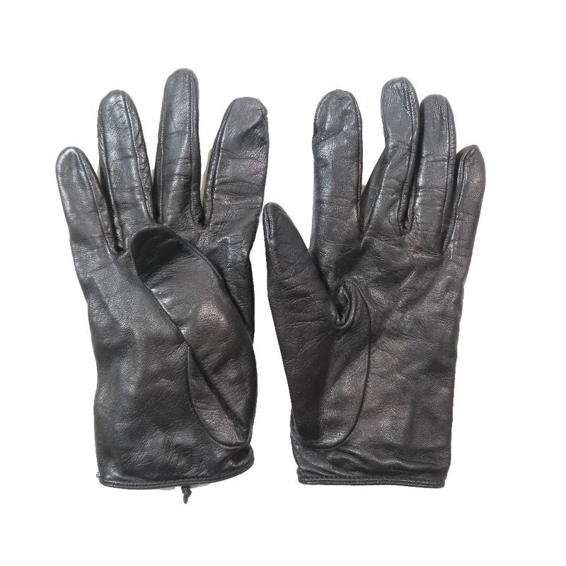 Gucci Lamb Leather Gloves Lace Up Leather Gloves Silk Lining Archive 7 Black