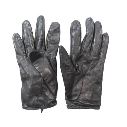 Gucci Lamb Leather Gloves Lace Up Leather Gloves Silk Lining Archive 7 Black