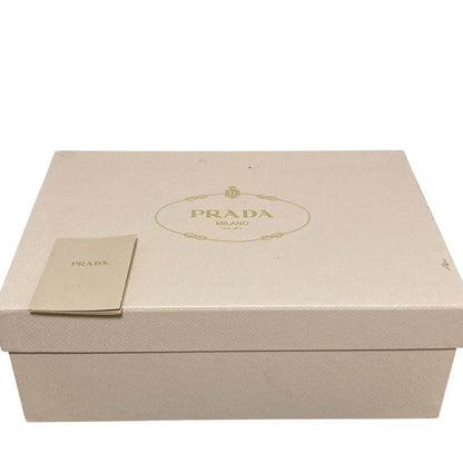 Good Prada Enamel Cross Strap Sandals Size 34 Approx 21cm (8.27in) Black Ladies