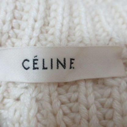 Celine Phoebe Period American Sleeve Cashmere Silk Knit Sweater XS Ivory Ladies